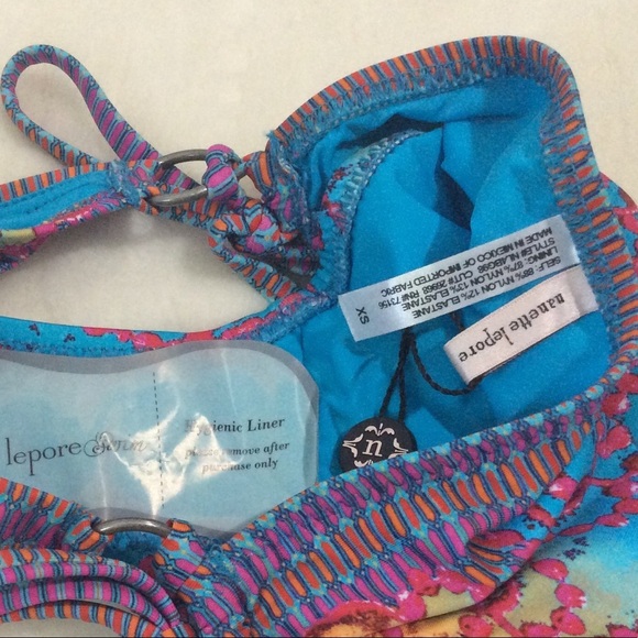 🐞 Nanette Lepore Bejeweled Tie Side Bottoms NWT - Picture 5 of 5